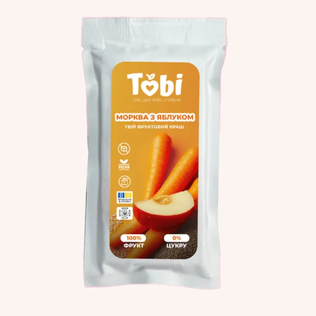 Батончик Tobi з "Яблуком та морквою"